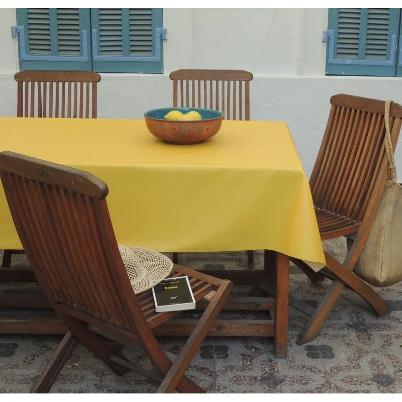 WIPE CLEAN FABRIC CUT PLAIN YELLOW Fleur de Soleil