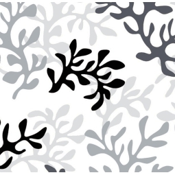 FLEUR DE SOLEIL OEKO TEX COTTON FABRIC CUT CORAL GREY