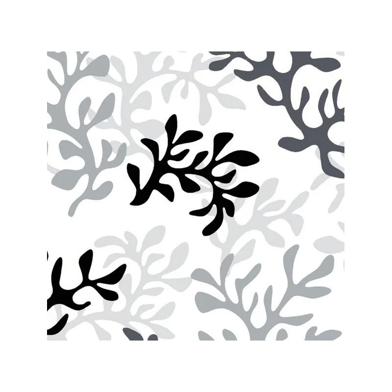 FLEUR DE SOLEIL OEKO TEX COTTON FABRIC CUT CORAL GREY