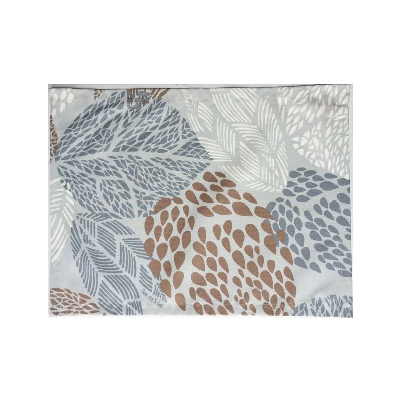 Set de table Feuilles gris/beige