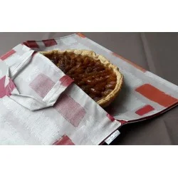 Wipe clean Pie Carrier Bag Patchwork Orange Fleur de Soleil