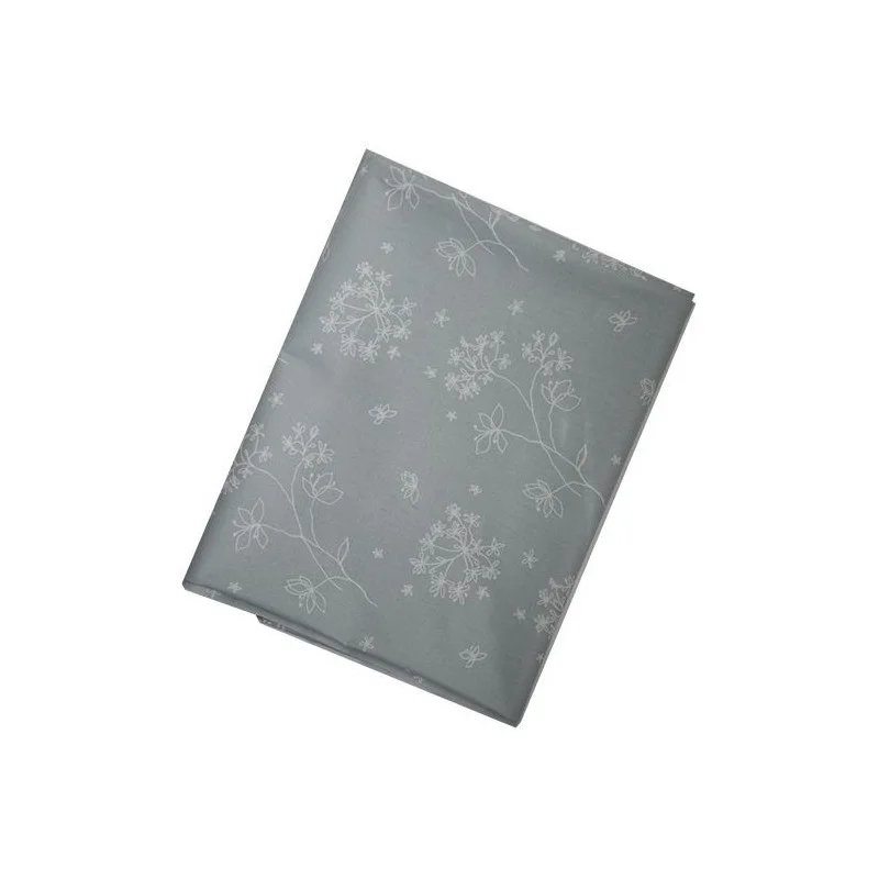  Tissu en coton enduit Astrance gris/blanc Fleur de Soleil