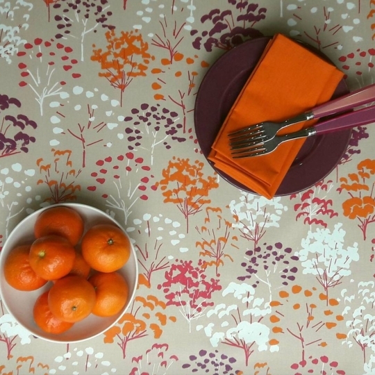 Nappe enduite Arbre Fuchsia