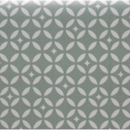 tessuto tagliato antimacchia mosaico Verde