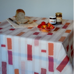 Nappe enduite Rayure Patch Orange