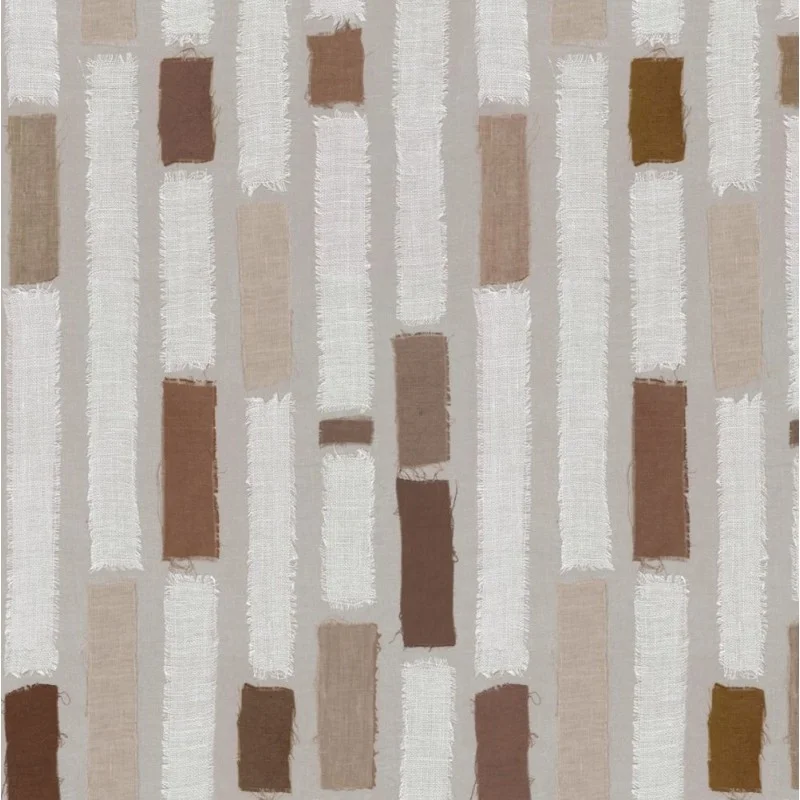 Nappe enduite Rayure Patch Taupe