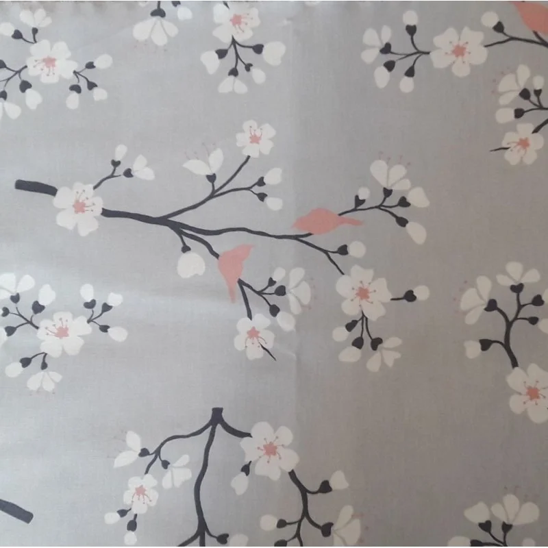 Tissu en coton Cerisier Gris rose
