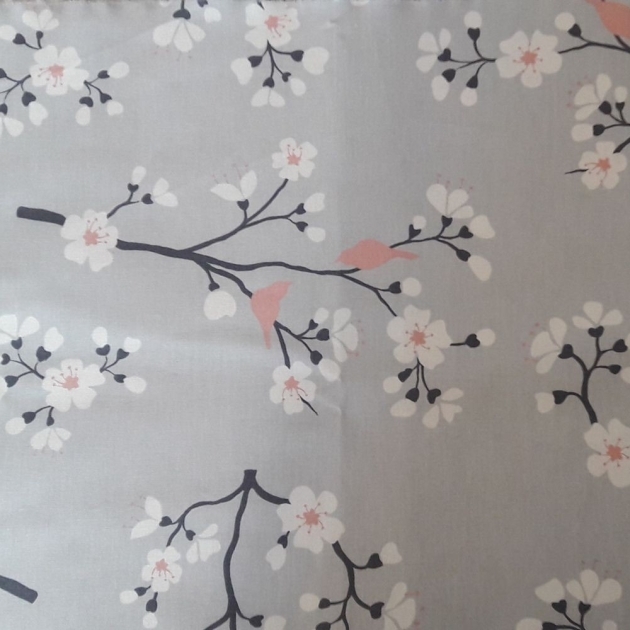 Tessuto di cotone CILIEGIO Grigio Rosa - Fleur de Soleil