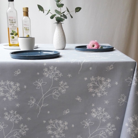 WIPEABLE TABLECLOTH ASTRANCIA GREY FLEUR DE SOLEIL