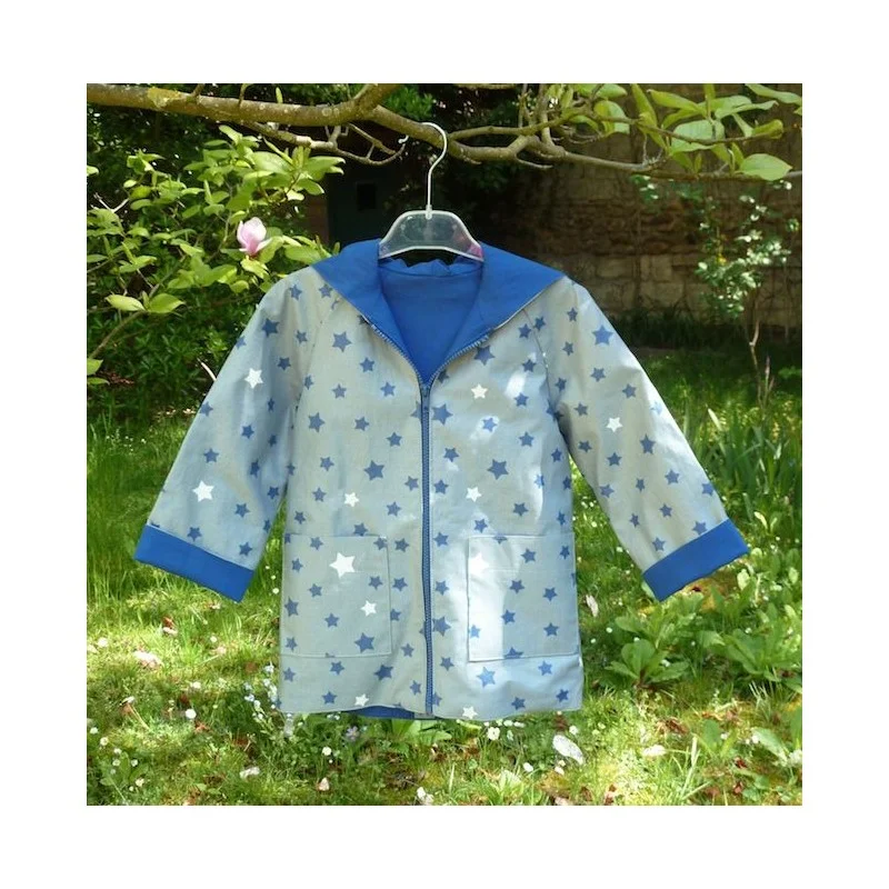 Tessuto di cotone Unito blu reale - Fleur de Soleil