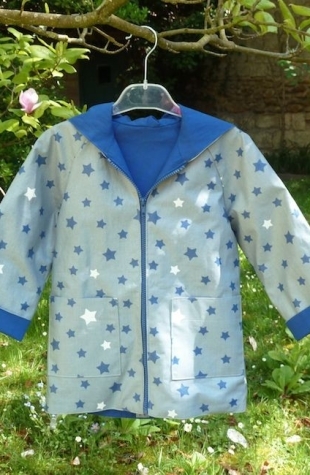 Tessuto di cotone Unito blu reale - Fleur de Soleil