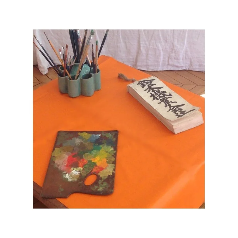 TESSUTO IMPERMEABILE AL METRO UNITO ARANCIA - Fleur de Soleil