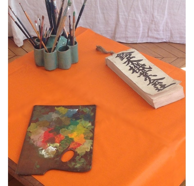 TESSUTO IMPERMEABILE AL METRO UNITO ARANCIA - Fleur de Soleil