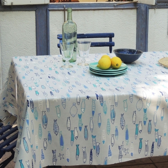  Nappe enduite Poissons océan Fleur de Soleil