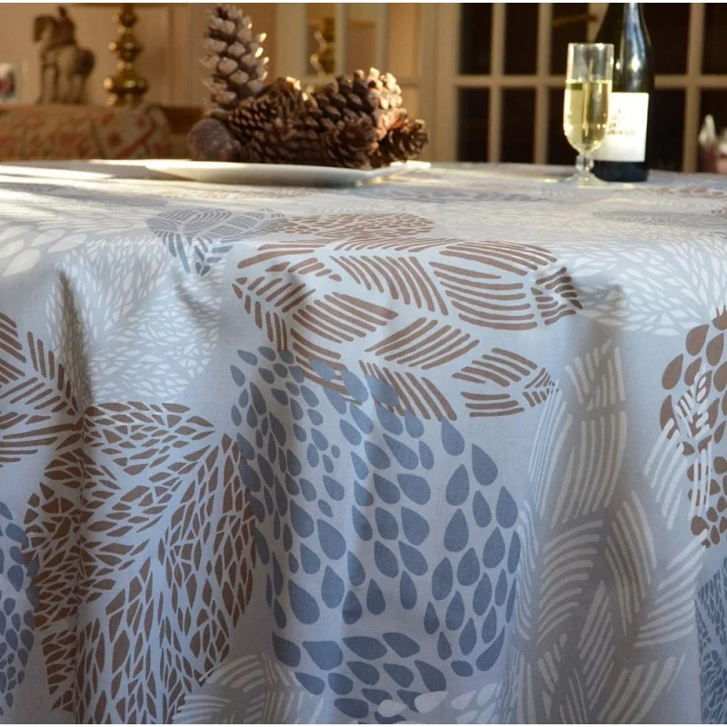 WIPE CLEAN TABLECLOTH LEAVES RED Fleur de Soleil