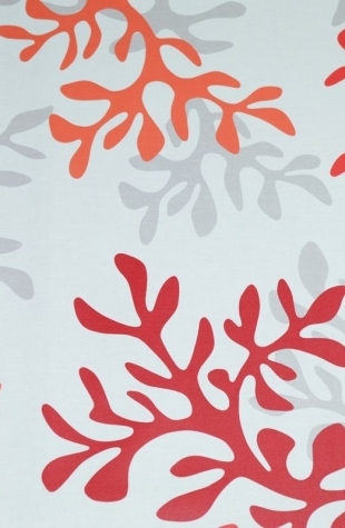 Toile enduite Corail rouge Fleur de Soleil