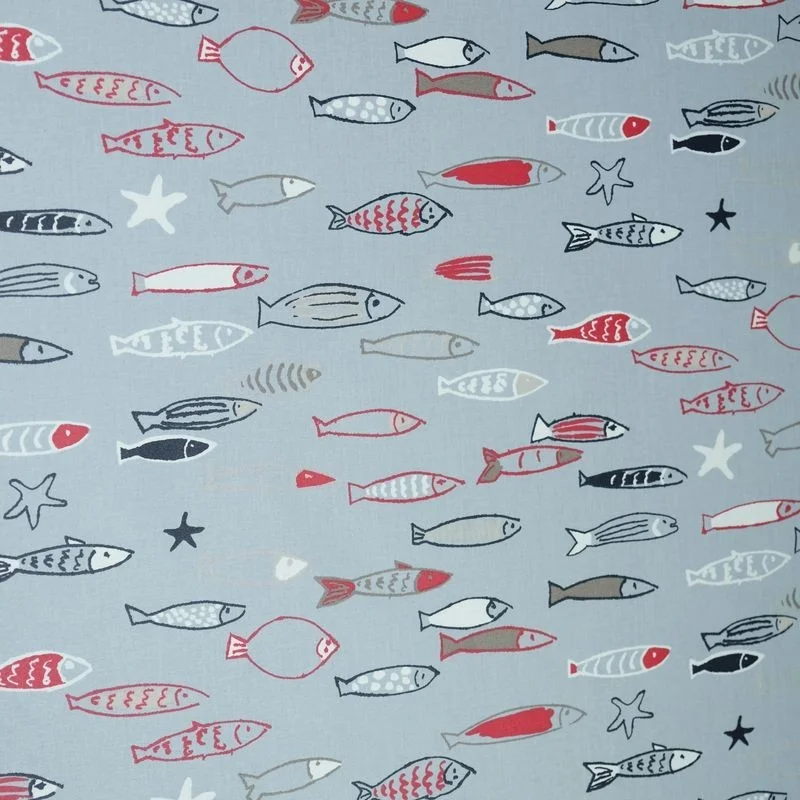 Tischdecke abwaschbar Fisch Grau/RotFleur de Soleil