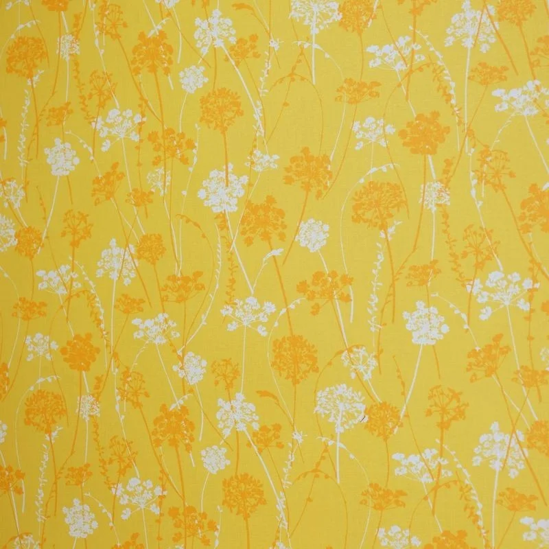 Toile enduite Herbes jaune Fleur de Soleil