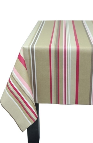 Nappe imperméable Rayures taupe Fleur de Soleil