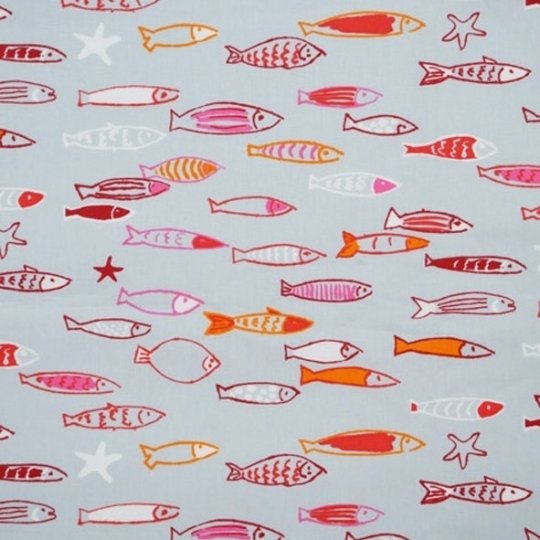 WIPEABLE TABLECLOTH FISCH RED FLEUR DE SOLEIL