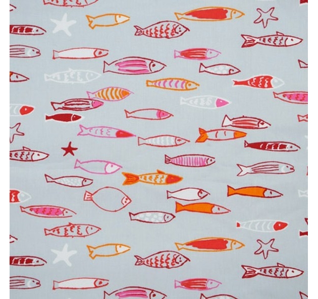 WIPEABLE TABLECLOTH FISCH RED FLEUR DE SOLEIL