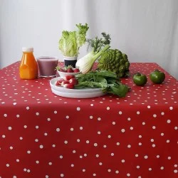 Wipe clean tablecloth Confettis Red