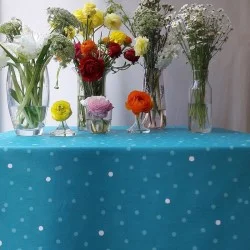 Wipe clean tablecloth Confettis turquoise
