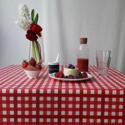Wipe clean tablecloth Guinguette Red
