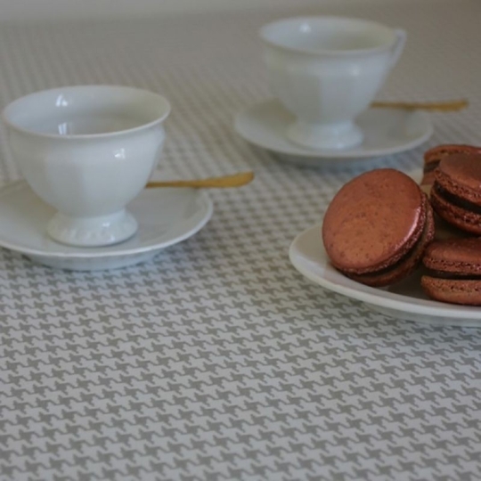  Nappe enduite Pied de Poule gris Fleur de Soleil