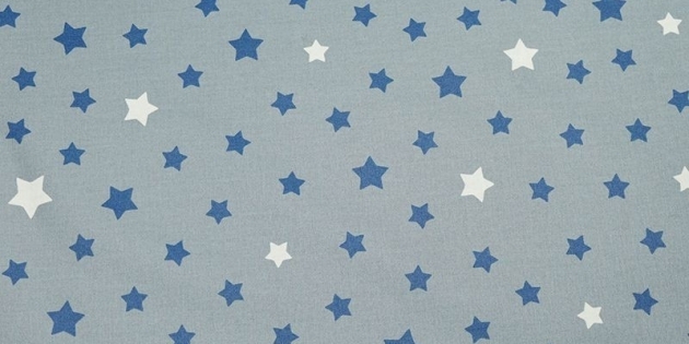 Nappe enduite ronde ou ovale Etoiles Gris Bleu marineFleur de Soleil