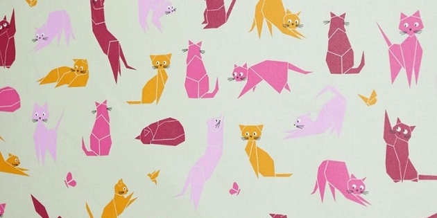 Tovaglia Antimacchia Gatto rosa - Fleur de Soleil