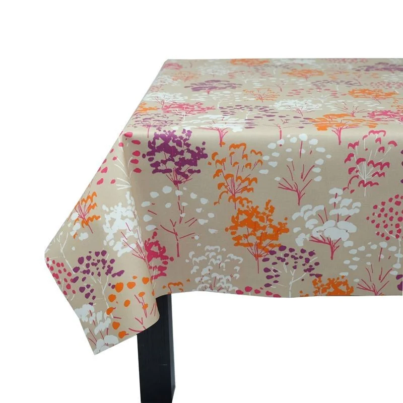 Tovaglia rotonda o ovale Antimacchia Albero Rosa - Fleur de Soleil