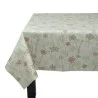 Wipe clean tablecloth Herbs Taupe Green round or ovalFleur de Soleil