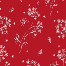 Tissu en coton enduit Astrance rouge