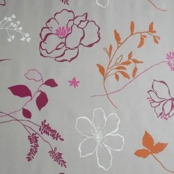 Cotton fabric Camellia orange