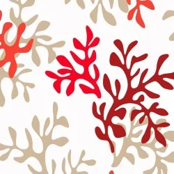 Cotton fabric Coral red