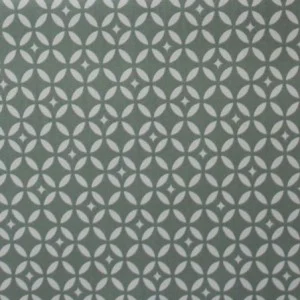  Tissu en coton enduit Géométrique vert Fleur de Soleil