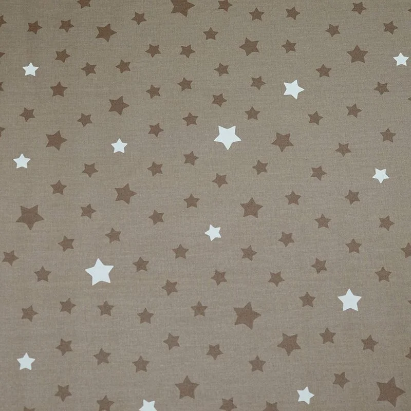Wipe clean fabric cut Stars taupe