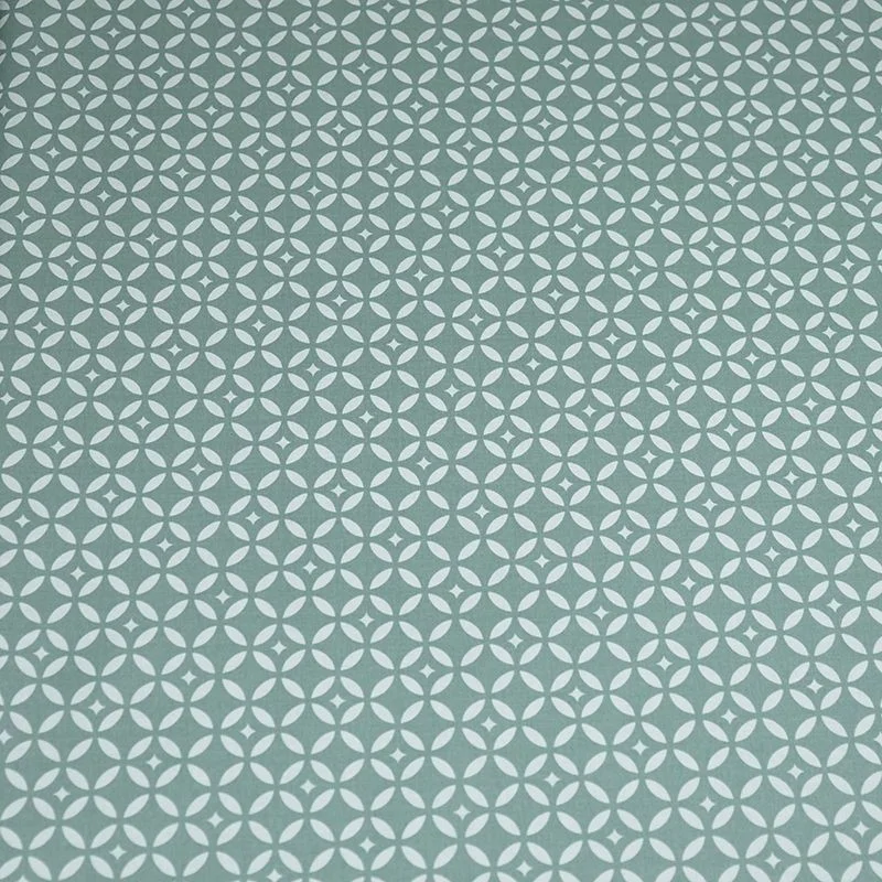 Baumwolle Stofflängen Mosaik grün