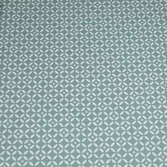 Baumwolle Stofflängen Mosaik grün