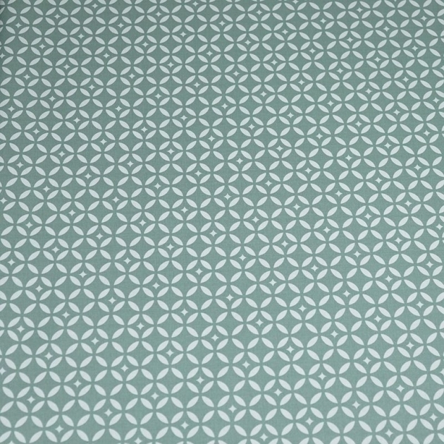 Baumwolle Stofflängen Mosaik grün