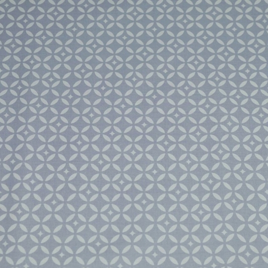 Beschichtete Baumwolle stofflängen Mosaik Grau Weiss