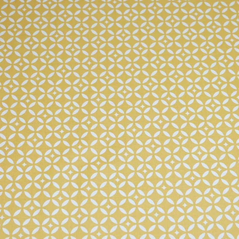 tessuto tagliato antimacchia mosaico giallo