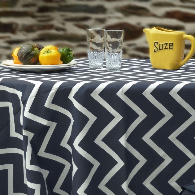 Wipe clean tablecloth Herringbone black/graphite round or oval