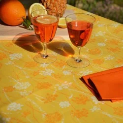 Wipe clean tablecloth Herbs yellow