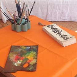Tischdecke abwaschbar Einfarbige Orange