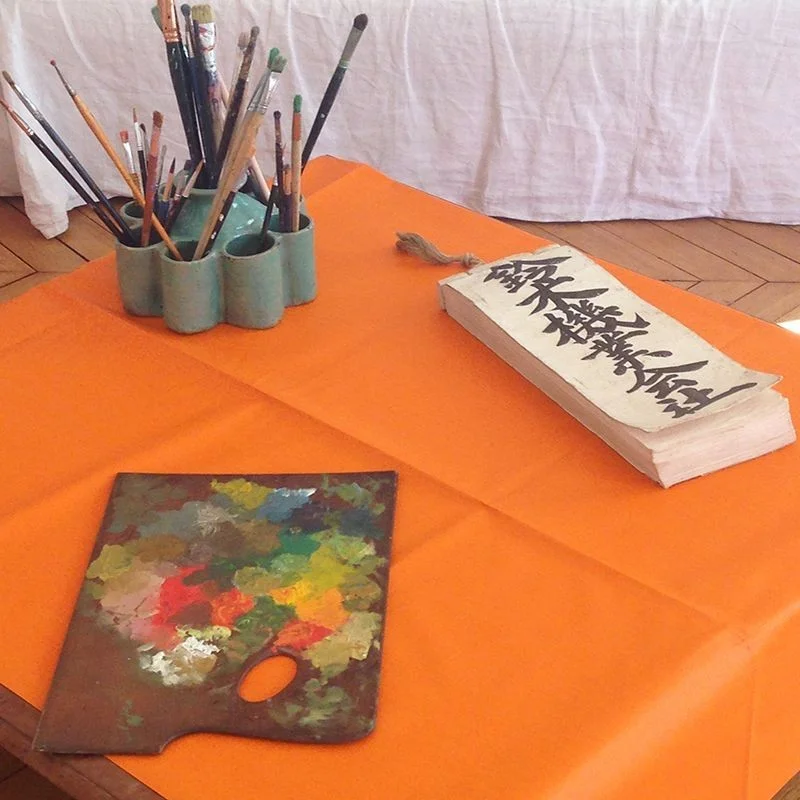 Tischdecke abwaschbar Einfarbige Orange - Fleur de Soleil