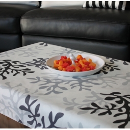  fleur de soleil oeko tex COTTON TABLECLOTH CORAL GREY Fleur de Soleil