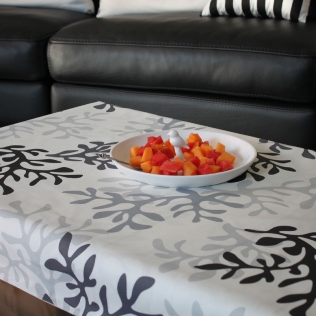  Nappe coton Corail Gris Fleur de Soleil