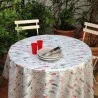 Wipe clean tablecloth Fish grey round or oval